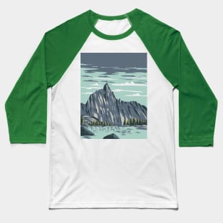 Prusik Peak in the Enchantments within Alpine Lakes Wilderness Washington State WPA Poster Art Baseball T-Shirt